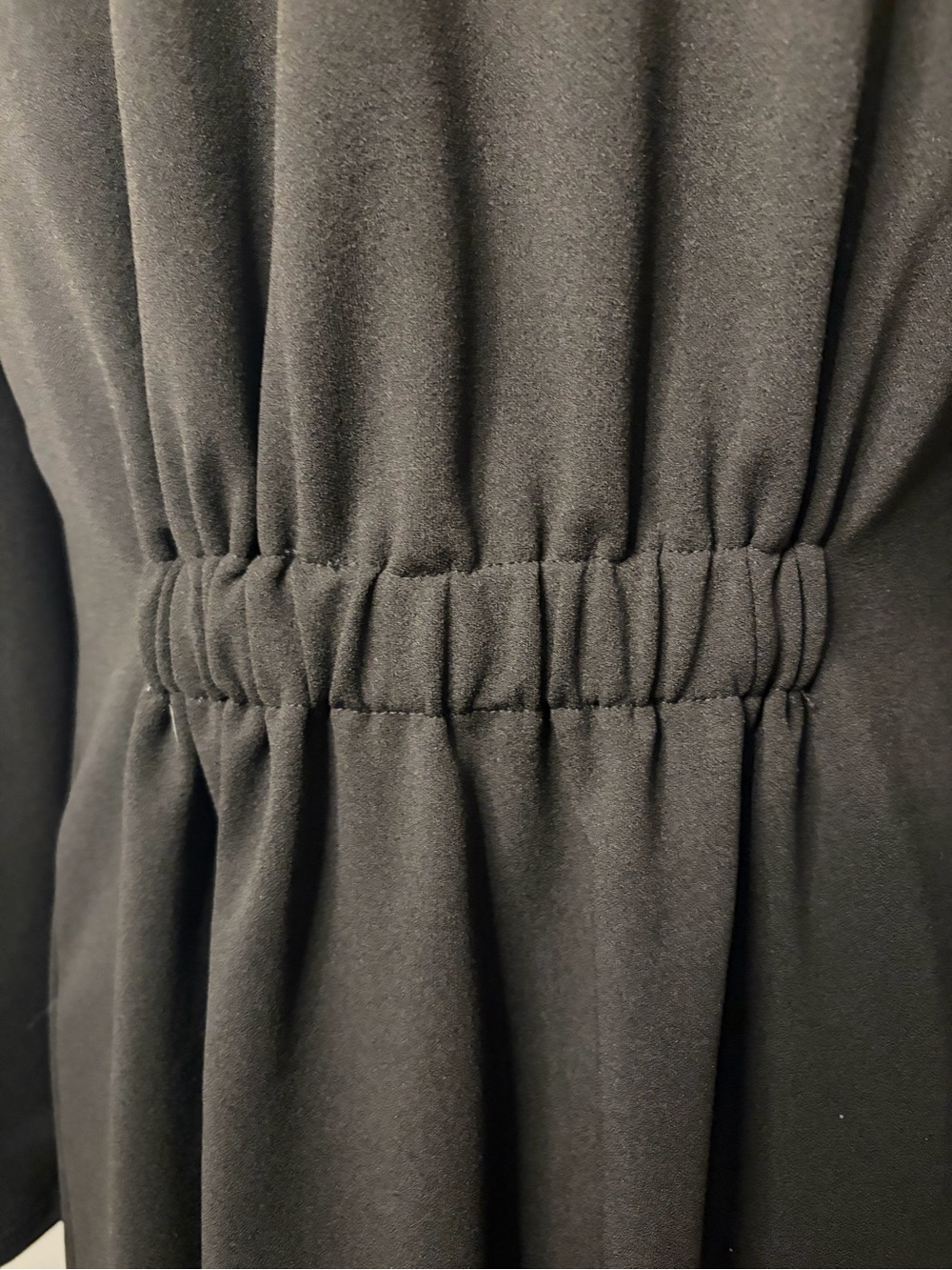 REVAMPED Black Waterfall Duster Coat SIZE LARGE - Picture 9 of 13